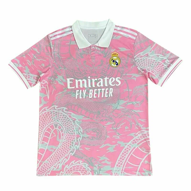 Replika nogometnega dresa Real Madrid x kitajski zmaj 23/24 roza
