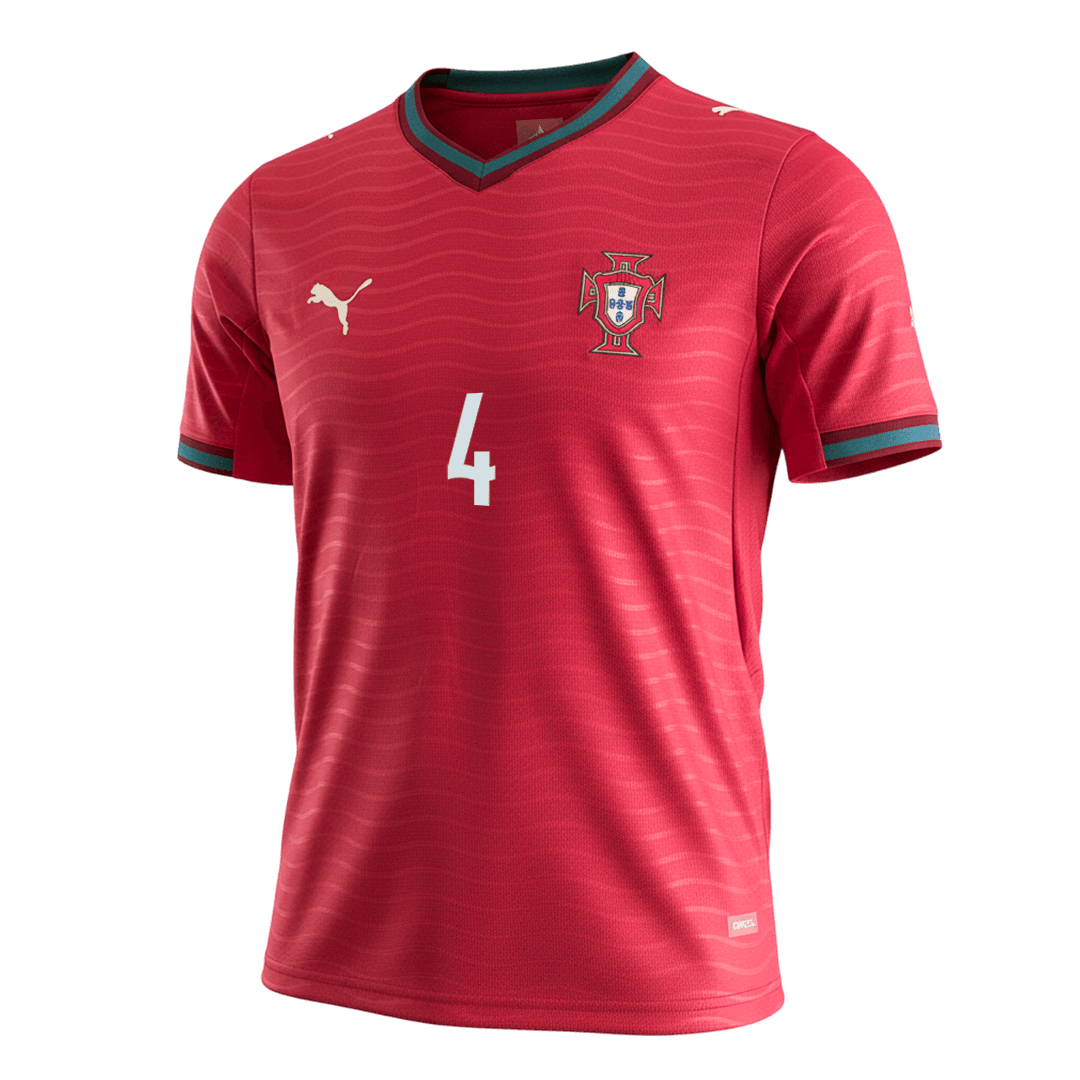 RÚBEN DIAS #4 Camiseta de fútbol local de Portugal Mundial 2026 Roja