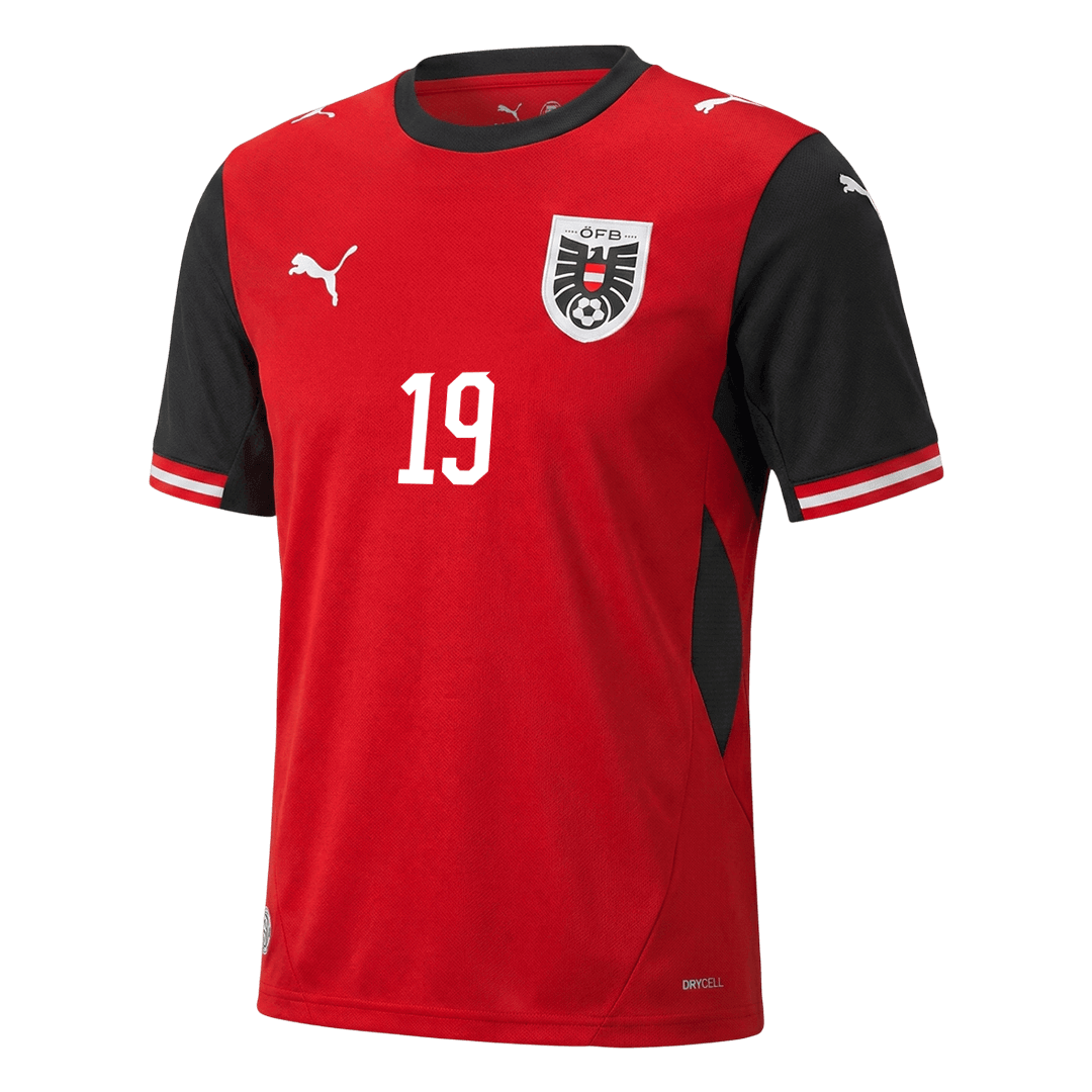BAUMGARTNER#19 Camiseta de fútbol de la selección de Austria para el Mundial de 2026, roja