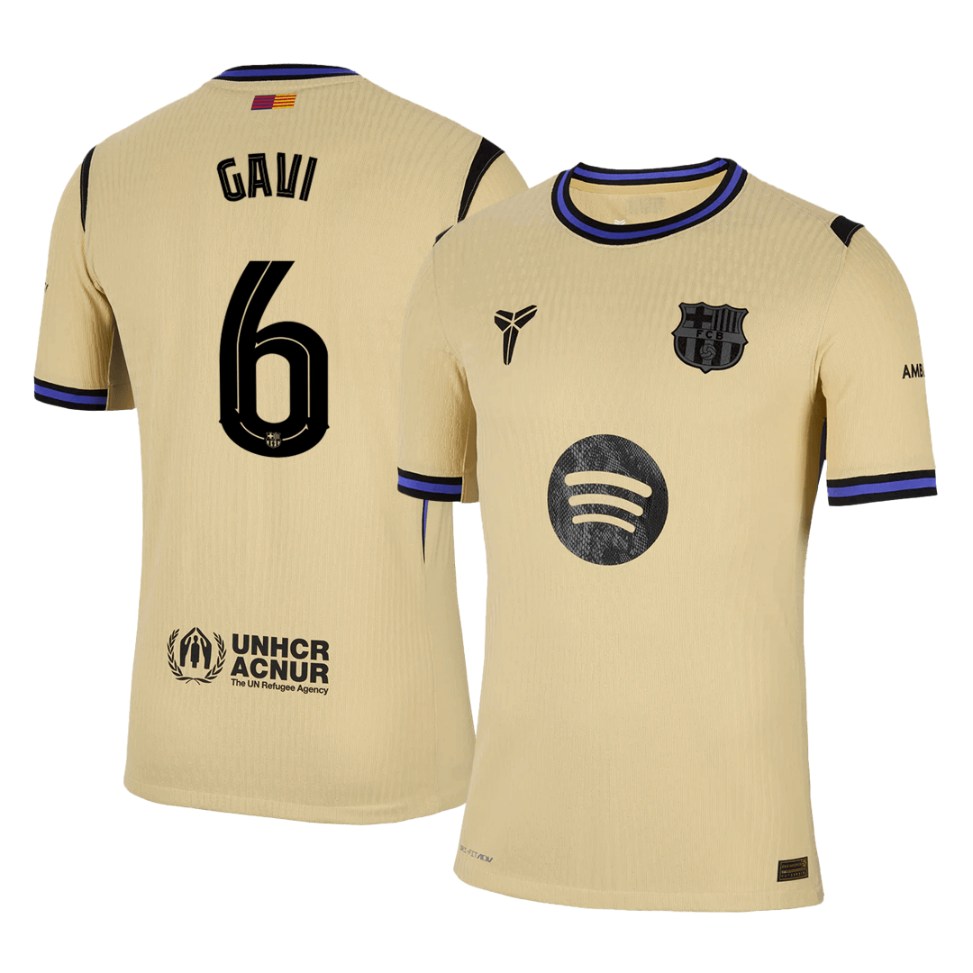 Autenti?na majica GAVI #6 Barcelona v gosteh 2025/26 - UCL