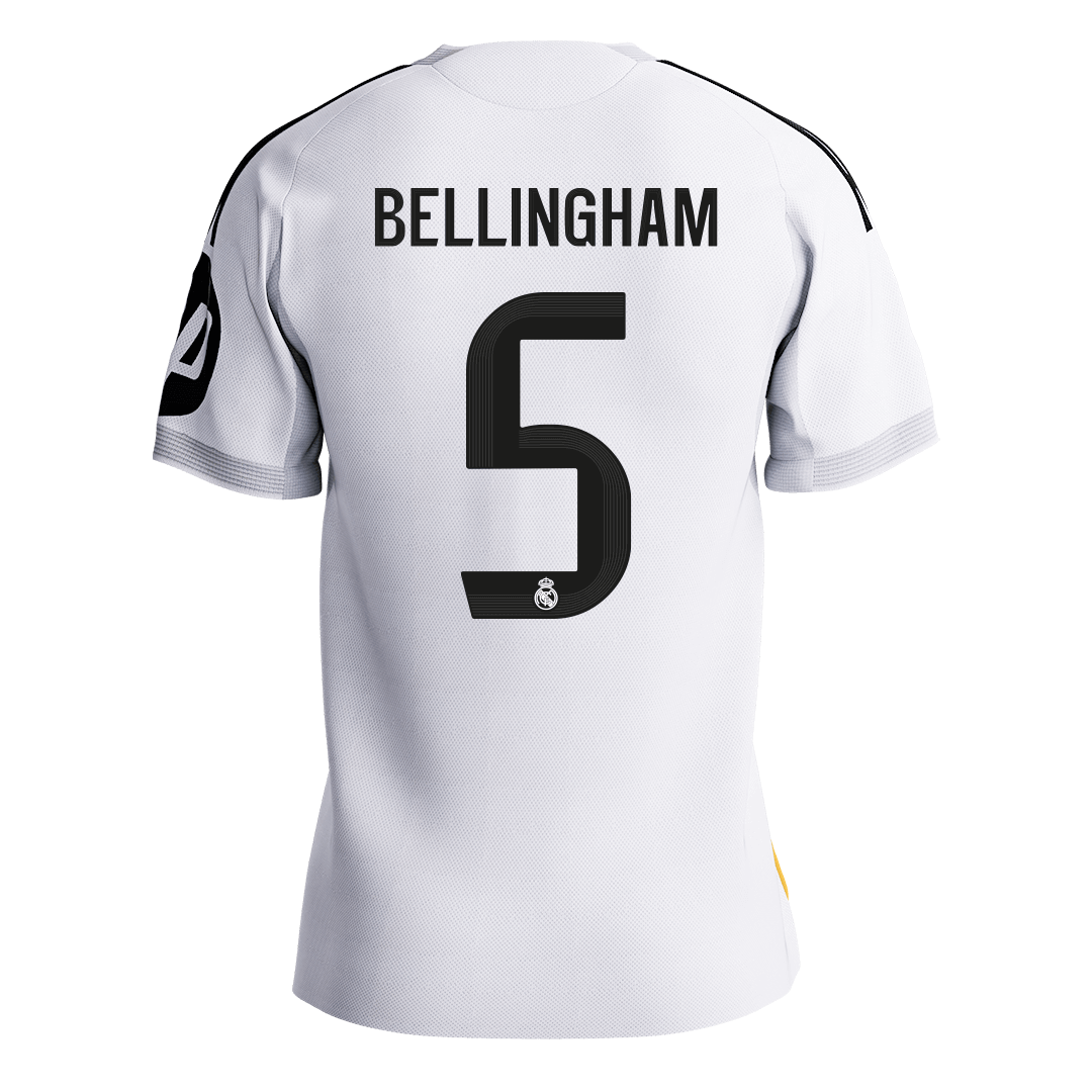 Real Madrid BELLINGHAM #5 Home Soccer Jersey Authentic 2025/26
