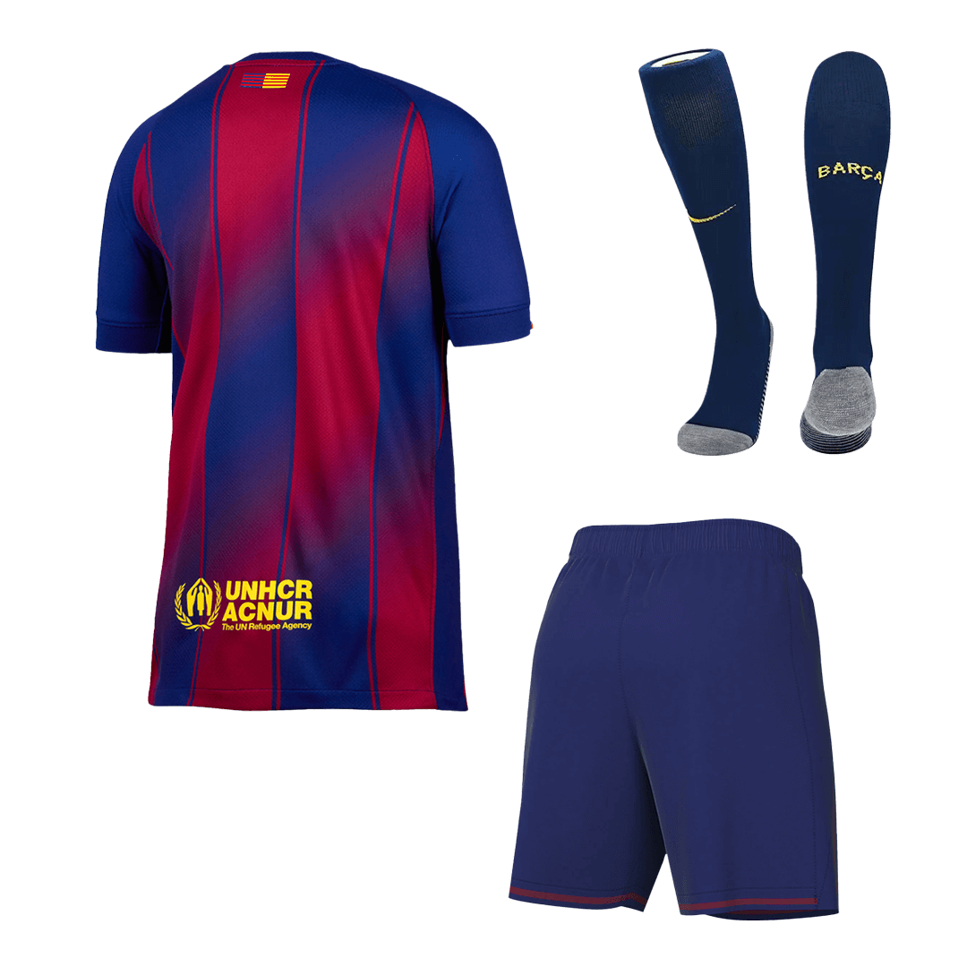 Doma?i dres Barcelone (dres + kratke hla?e + nogavice) 2025/26 rde?e-modra