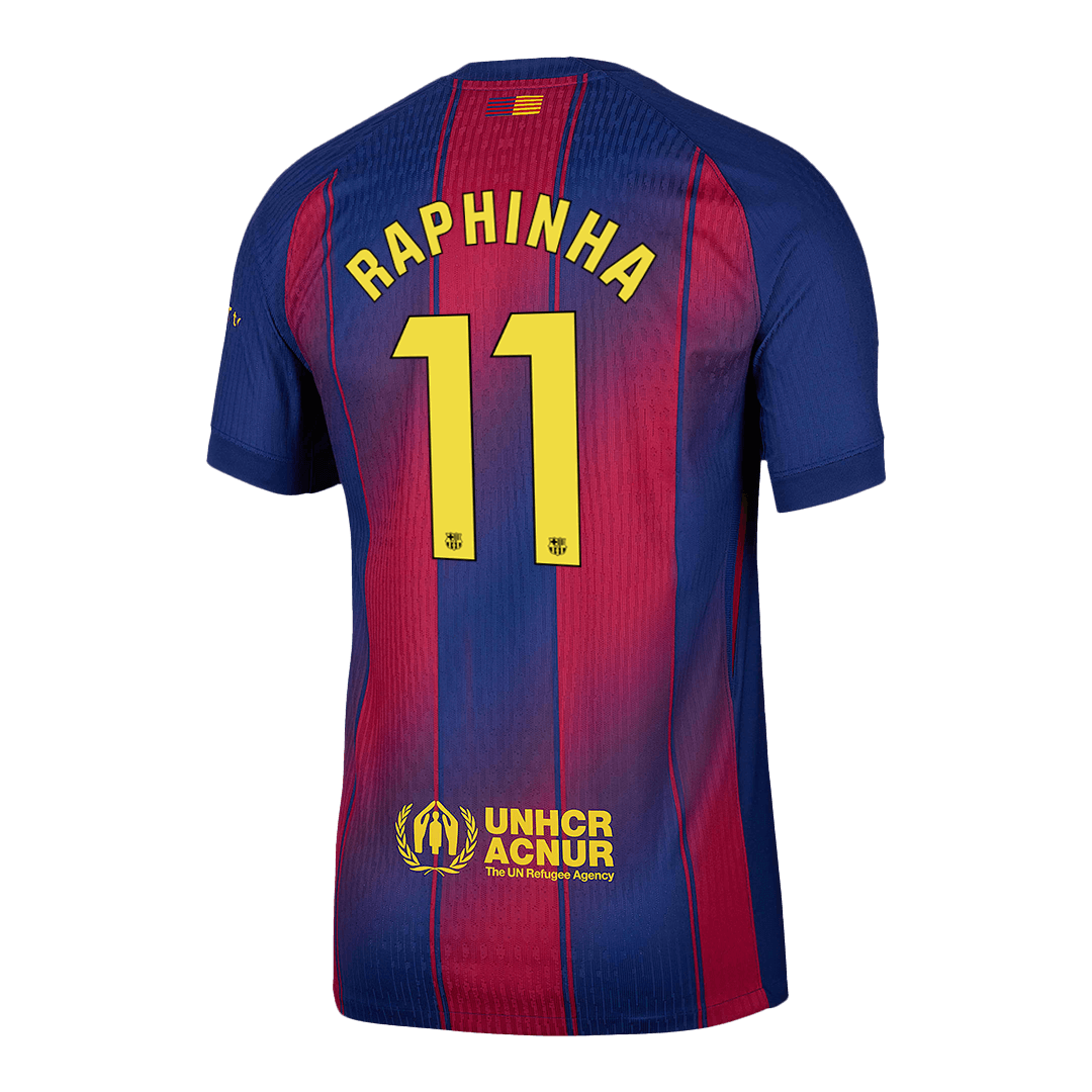 RAPHINHA #11 Authentic Barcelona Doma?a nogometna majica 2025/26 Rde?a in modra