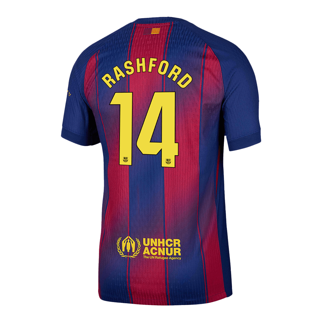 RASHFORD #14 Authentic Barcelona Doma?a nogometna majica 2025/26 Rde?a in modra