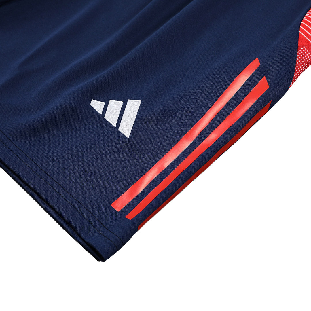 Conjunto de chaleco y pantalón corto de fútbol de prepartido del Manchester United 2024/25