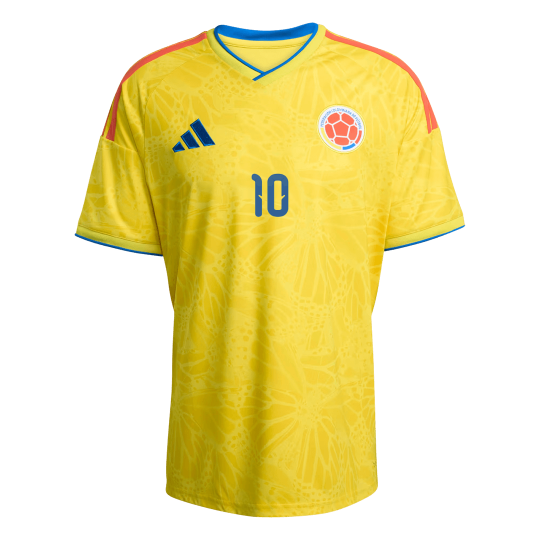 CAMISETA DE FÚTBOL DE COLOMBIA DE JAMES #10 LOCAL MUNDIAL 2026