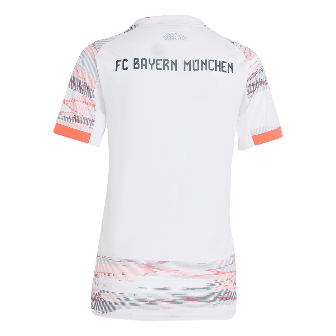 Camiseta de fútbol de visitante del Bayern de Múnich para mujer 2025/26 Blanca