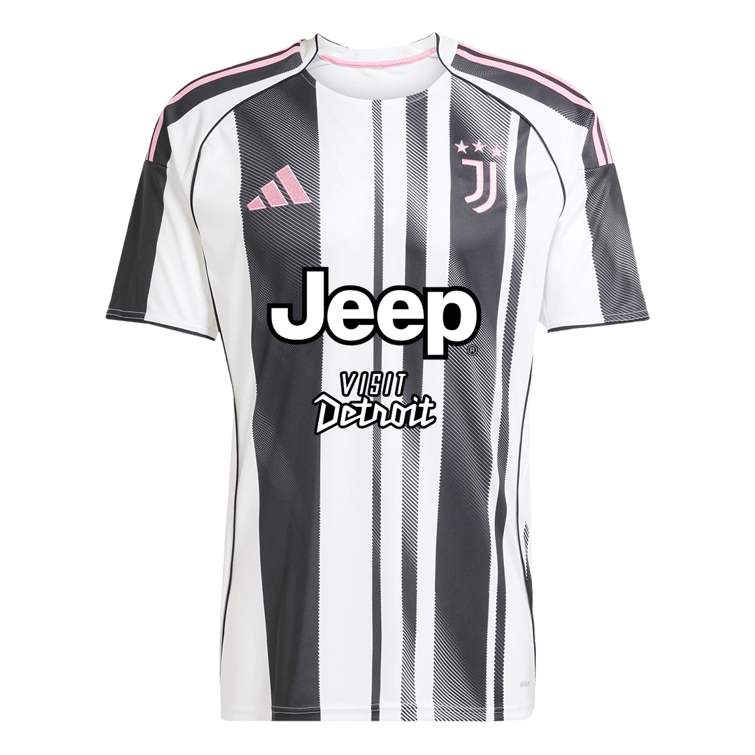 YILDIZ #10 Juventus Jeep x Visit Detroit Camiseta de Fútbol de Local para Hombre Personalizada 2025/26