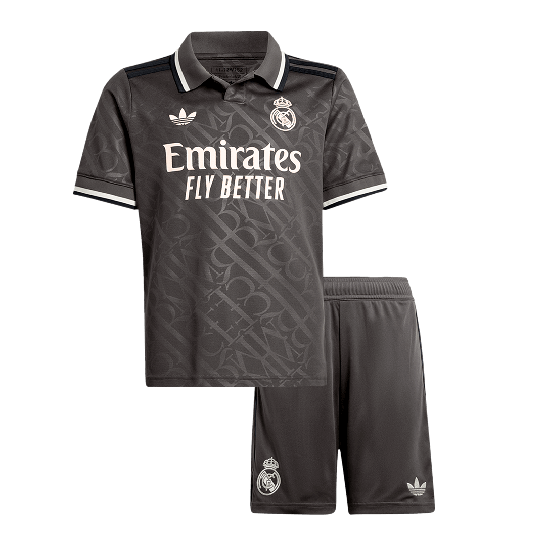Gift-Kid's Real Madrid Third Away Soccer Jersey Kit (Shirt+Shorts) 2024/25