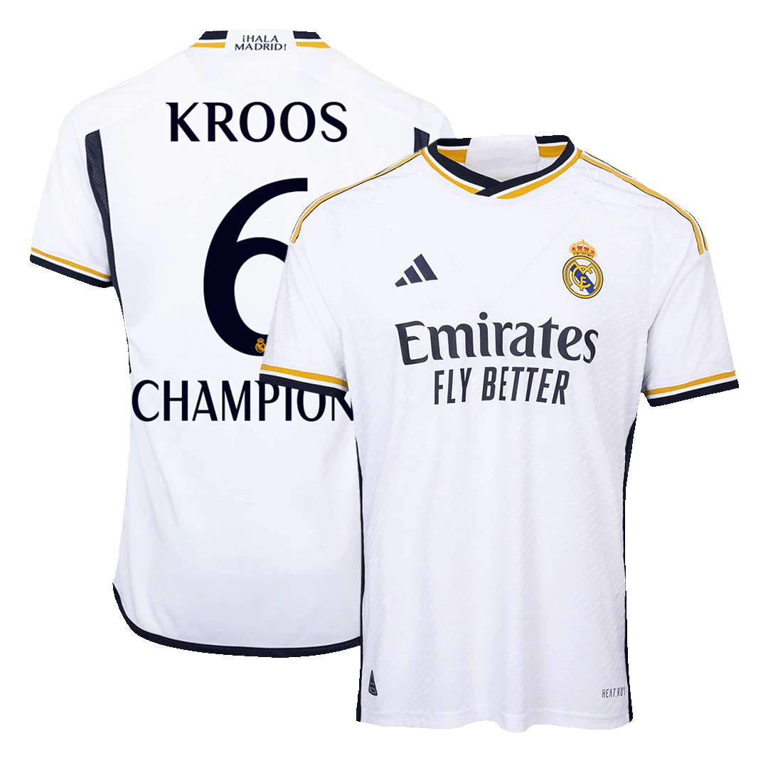 Avtentičen nogometni dres CHAMPIONS KROOS #6 Real Madrid domači dres 2023/24