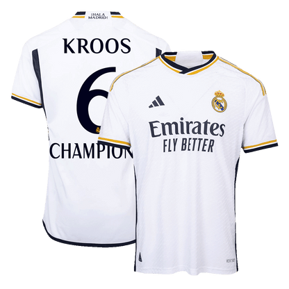 Avtentičen nogometni dres CHAMPIONS KROOS #6 Real Madrid domači dres 2023/24
