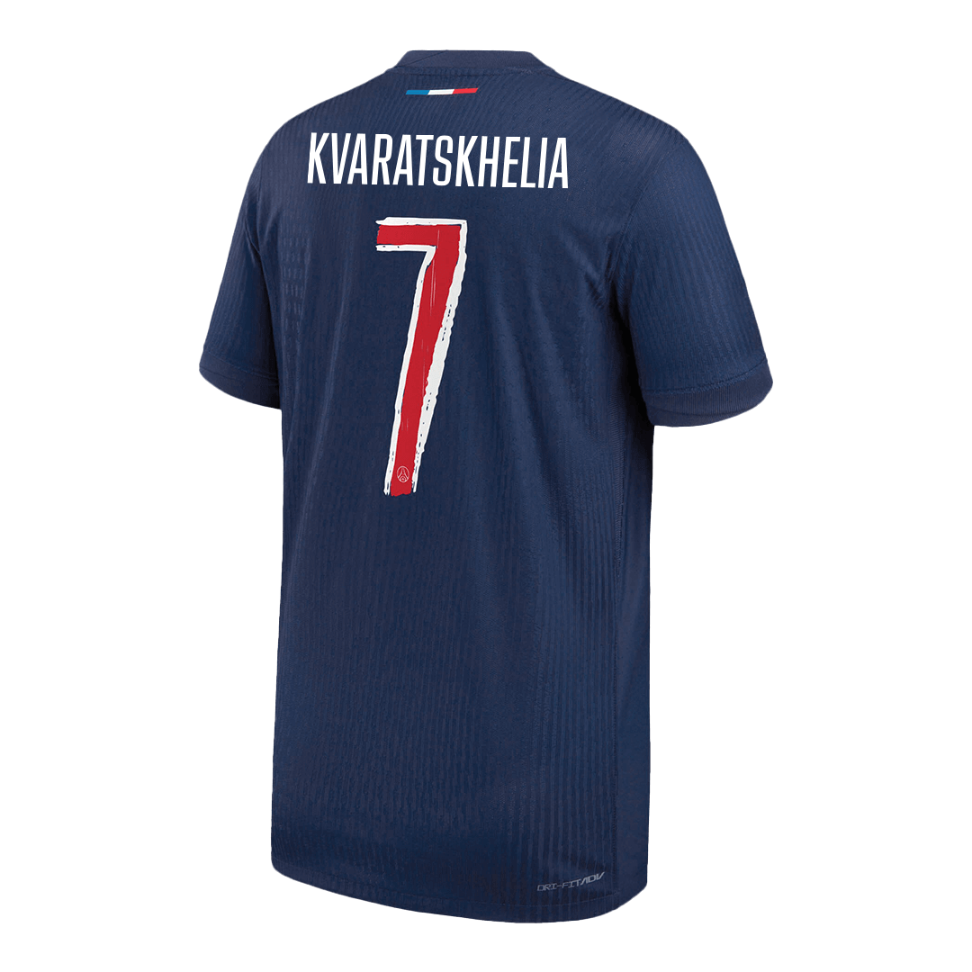 Camiseta de Fútbol PSG Auténtica KVARATSKHELIA #7 Camiseta de Casa PSG 2024/25 - UCL