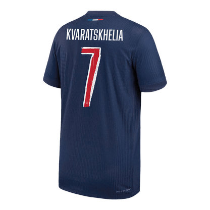 Camiseta de Fútbol PSG Auténtica KVARATSKHELIA #7 Camiseta de Casa PSG 2024/25 - UCL