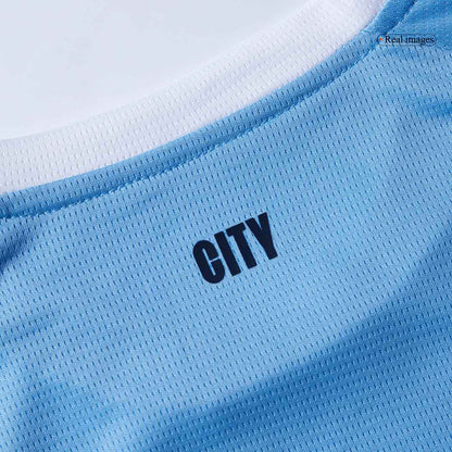 Equipación de fútbol de local del Manchester City para niños 2025/26
