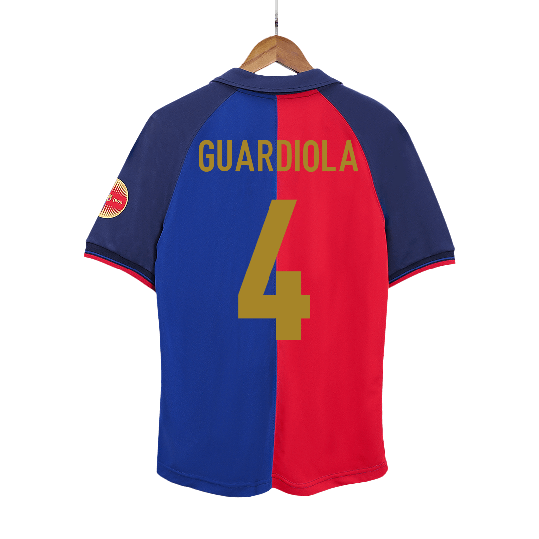 Retro dres GUARDIOLA #4 Barcelona Retro domači nogometni dres 1999/00 100. obletnica