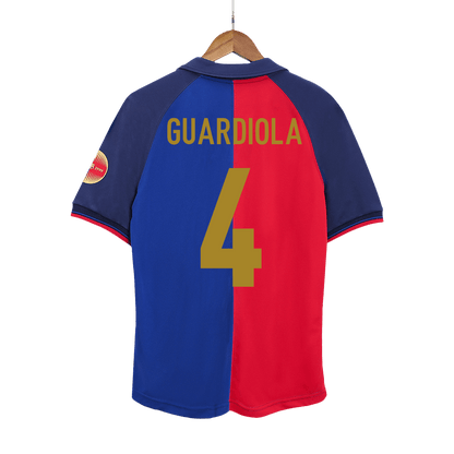 Retro dres GUARDIOLA #4 Barcelona Retro domači nogometni dres 1999/00 100. obletnica