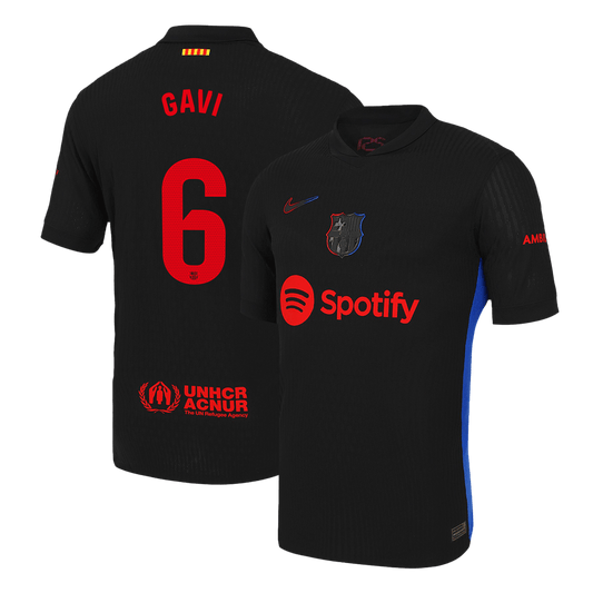 Camiseta de fútbol auténtica del Barcelona Visitante GAVI #6 2024/25