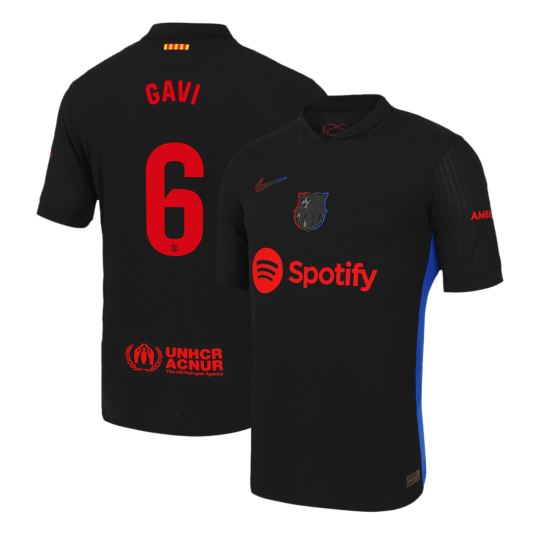 Camiseta de Fútbol Auténtica GAVI #6 Barcelona Visitante 2024/25
