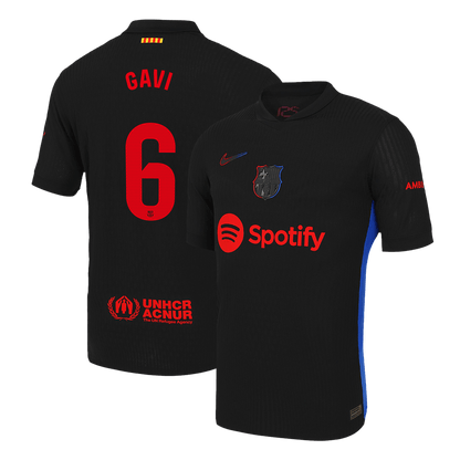 Camiseta de Fútbol Auténtica GAVI #6 Barcelona Visitante 2024/25