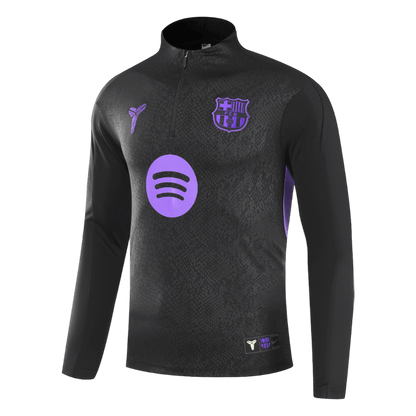 Barcelona 1/4 Zip Tracksuit 2025/26 Black