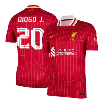 Camiseta de fútbol del Liverpool para casa DIOGO J. #20 2024/25 Roja - UCL