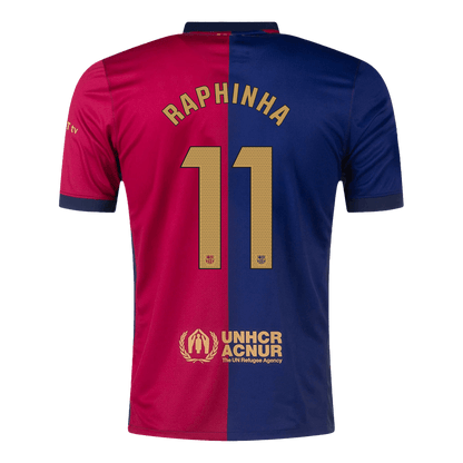 Barcelona Jersey RAPHINHA #11 Soccer Jersey Home 2024/25