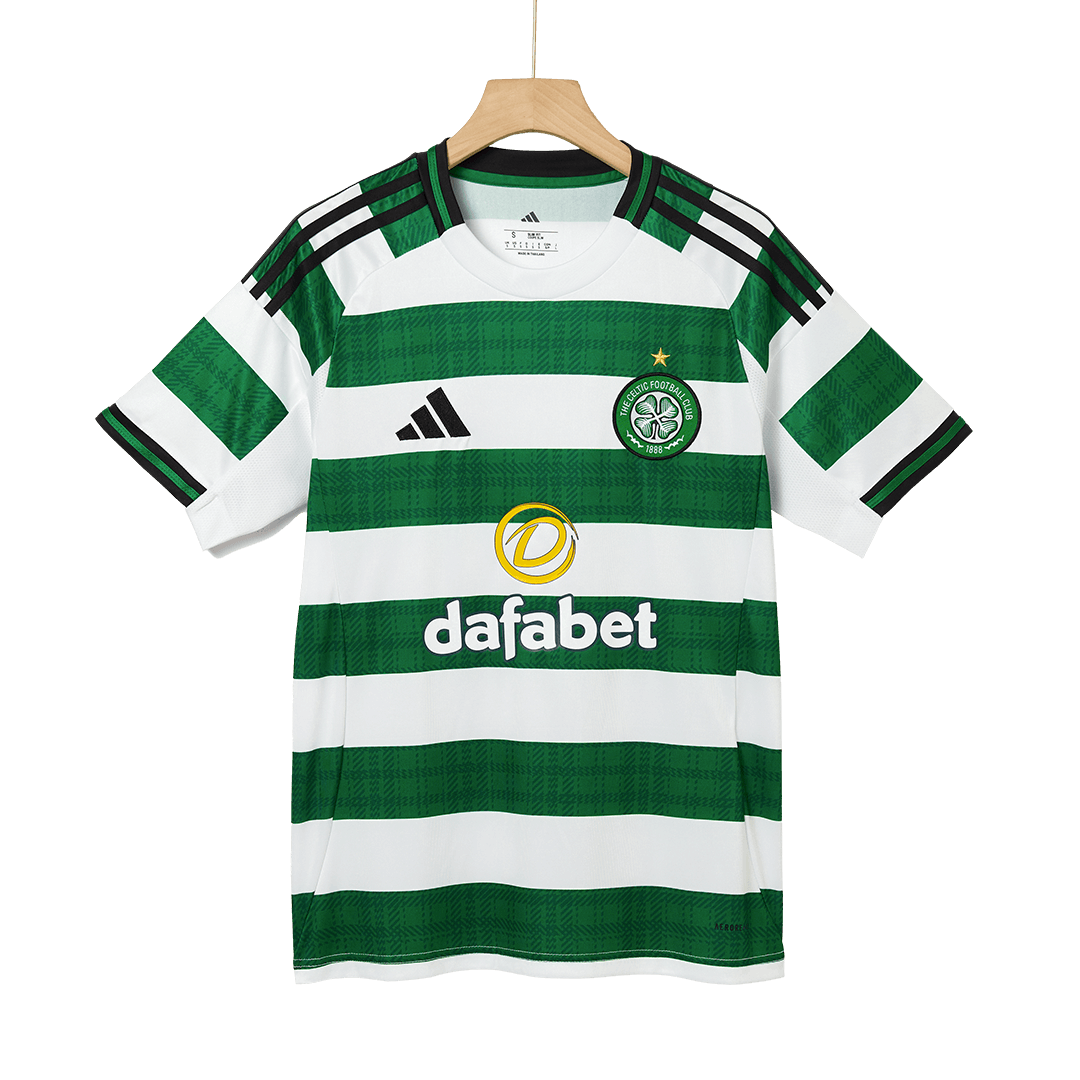 Camiseta de fútbol local del Celtic 2025/26 verde y blanca