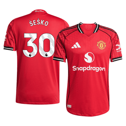 ŠEŠKO #30 Domači avtentični nogometni dres Manchester Uniteda 2025/26