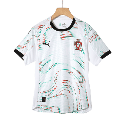 RONALDO #7 Camiseta de fútbol de visitante de Portugal auténtica 2025 Blanca