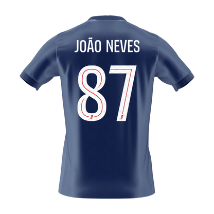 JOÃO NEVES #87 PSG Home Soccer Jersey 2025/26