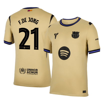F.DE JONG #21 Camiseta de Fútbol de Visitante del Barcelona 2025/26 - UCL