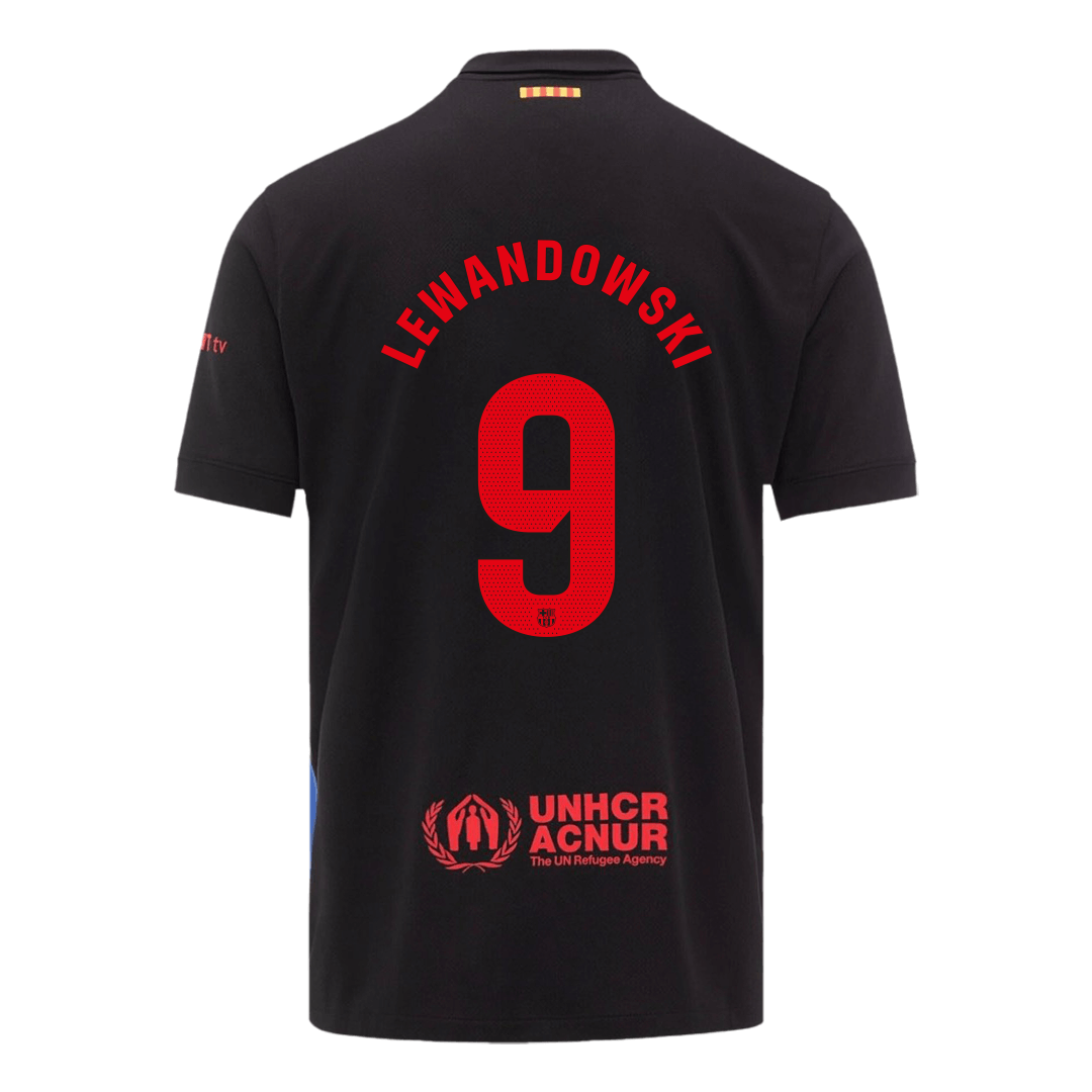 Camiseta de fútbol del Barcelona LEWANDOWSKI #9 de visitante personalizada 2024/25
