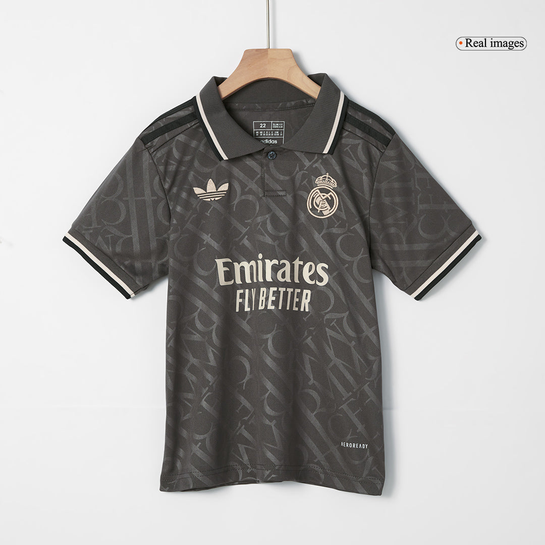 Gift-Kid's Real Madrid Third Away Soccer Jersey Kit (Shirt+Shorts) 2024/25