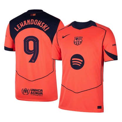 LEWANDOWSKI #9 Nogometni dres Barcelone za gostujočo tekmo 2025/26 - UCL