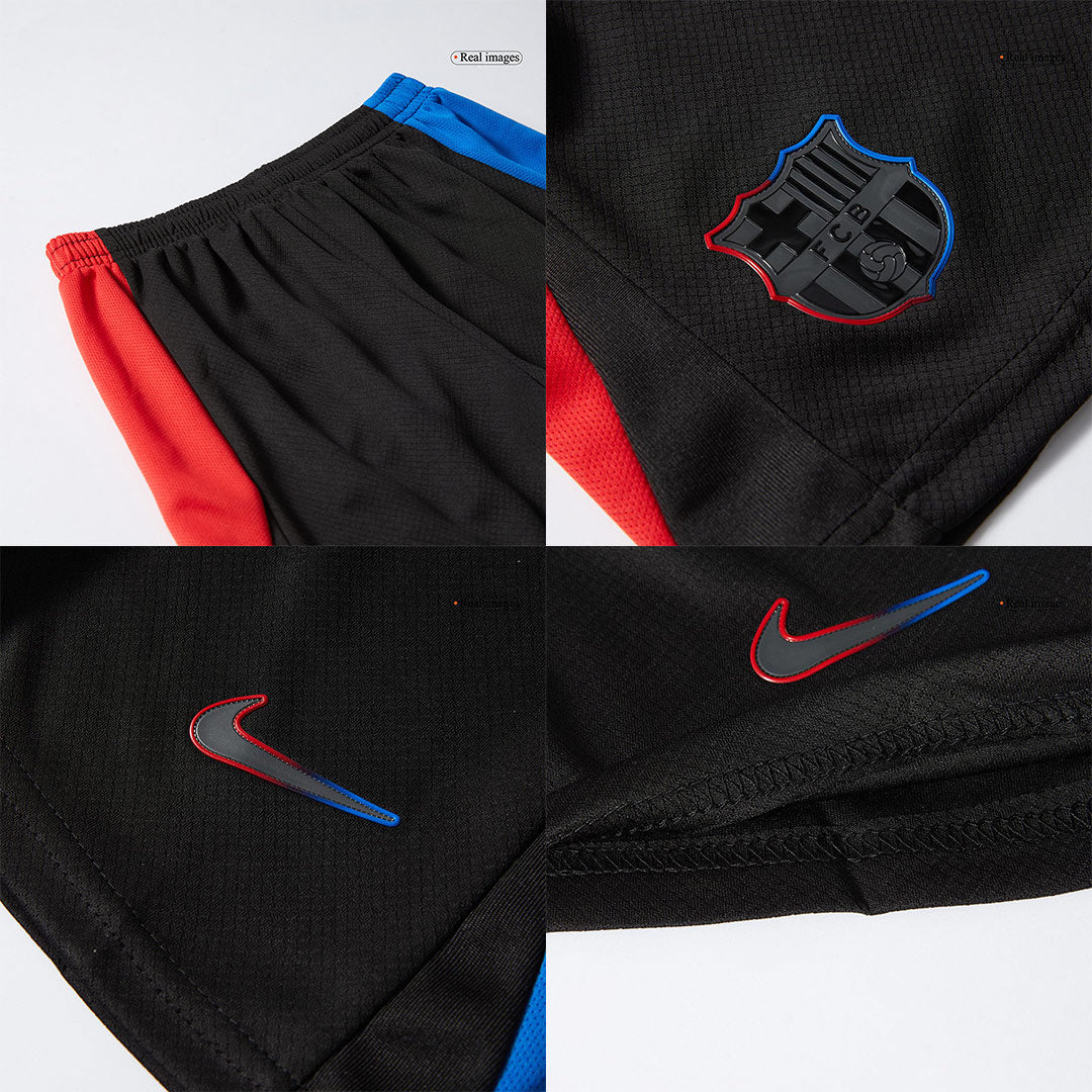 Kids Barcelona Custom Away Soccer Kits 2024/25 - Spotify Logo Without Text