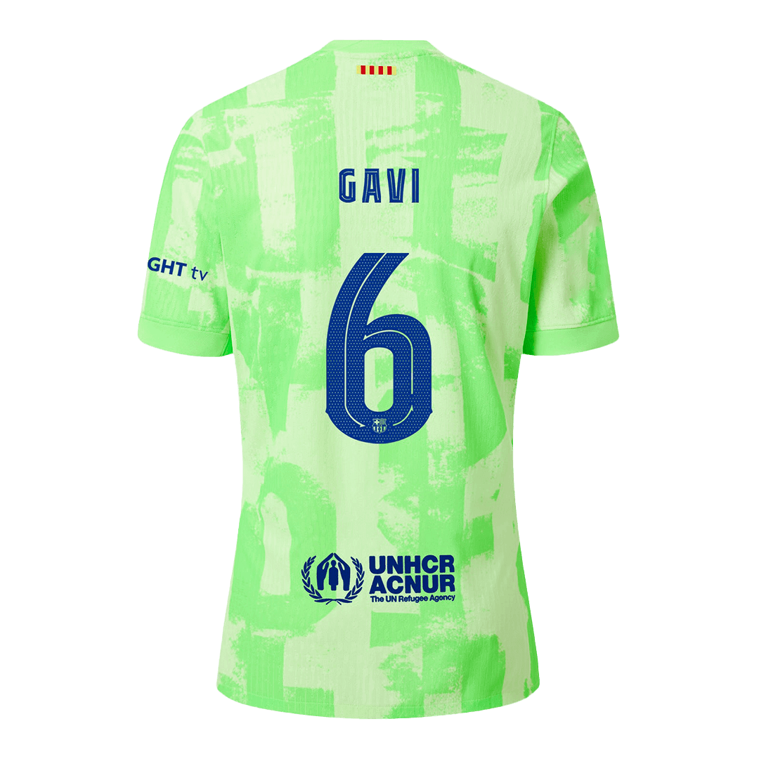 Authentic GAVI #6 Barcelona Third Away Soccer Jersey 2024/25  - UCL¡ꡧSpotify Logo Without Text¡ê?