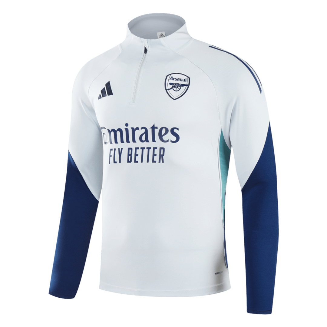 Arsenal 1/4 Zip Tracksuit 2025/26 Kids White