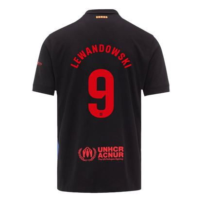 Camiseta de fútbol del Barcelona LEWANDOWSKI #9 Visitante Personalizada 2024/25 Logo de Spotify Sin Texto