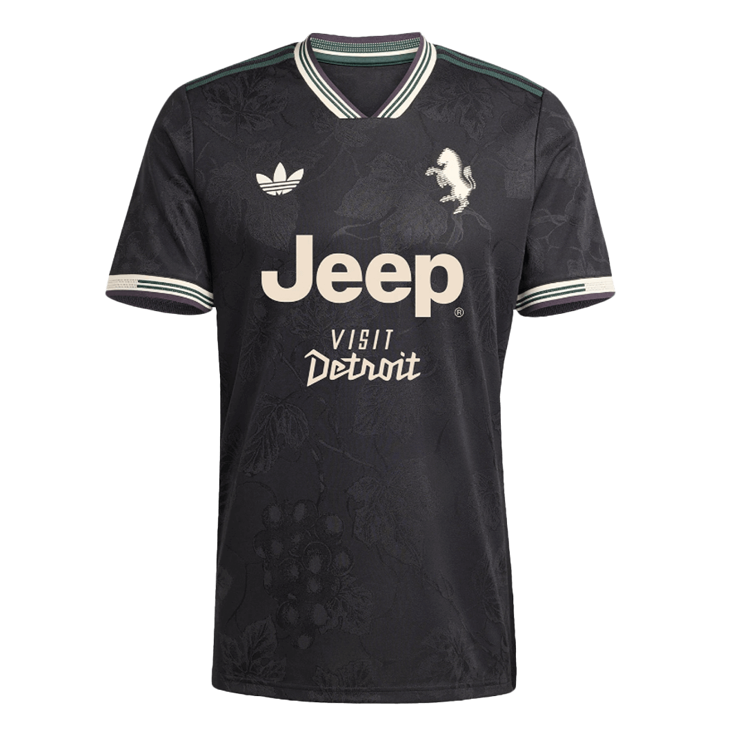 Camiseta de fútbol auténtica de visitante Juventus Tercera equipación 2025/26 con publicidad de Jeep