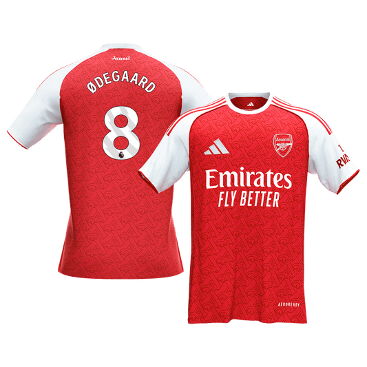 Camiseta de fútbol de local del Arsenal ØDEGAARD #8 2025/26 roja