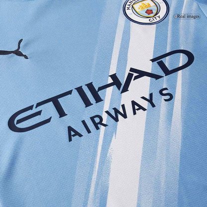 Equipación de fútbol de local del Manchester City (camiseta + pantalón corto) 2025/26, azul