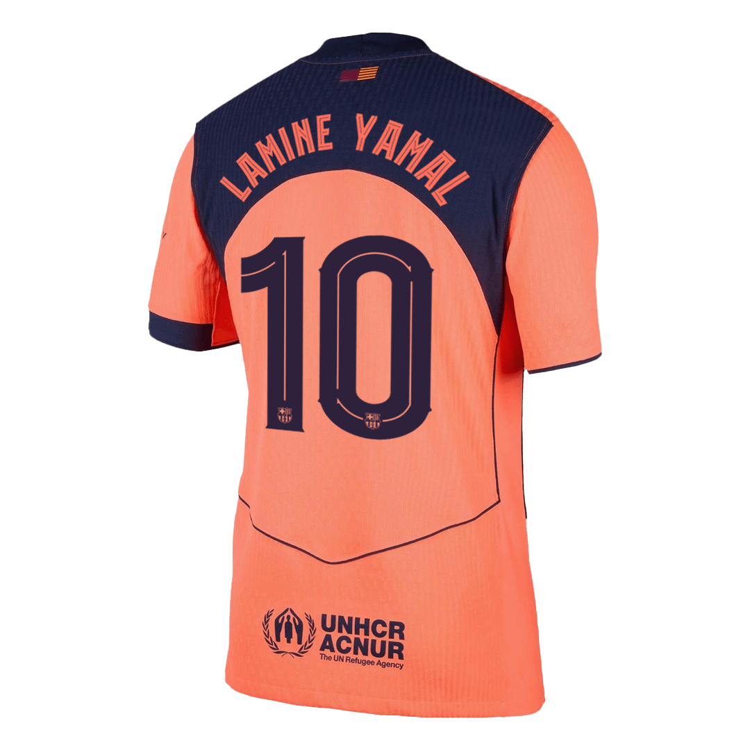 LAMINE YAMAL #10 Barcelona tretji gostujoči avtentični nogometni dres 2025/26 - Liga prvakov