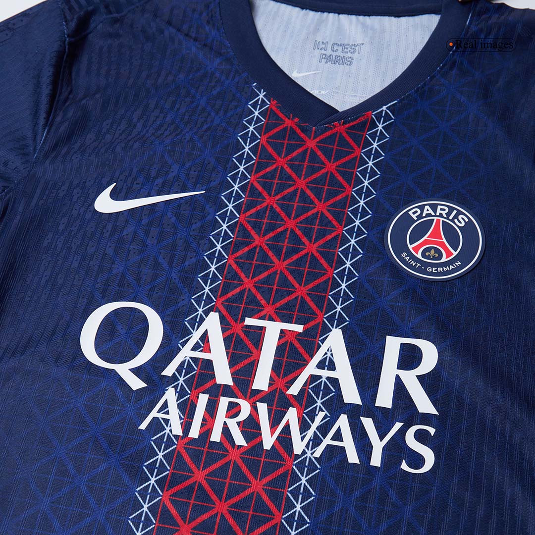KVARATSKHELIA #7 PSG Home Authentic Soccer Jersey 2025/26