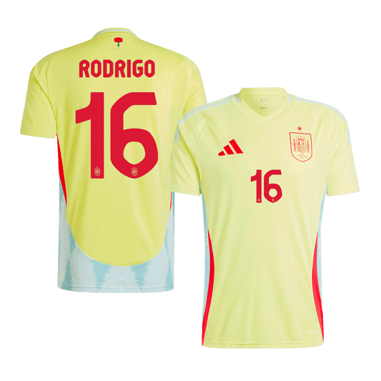 RODRIGO #16 Camiseta de fútbol de España de visitante Euro 2024