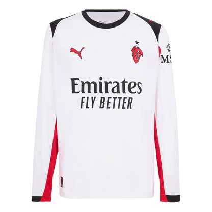 Camiseta de Fútbol Manga Larga Visitante AC Milan 2025/26