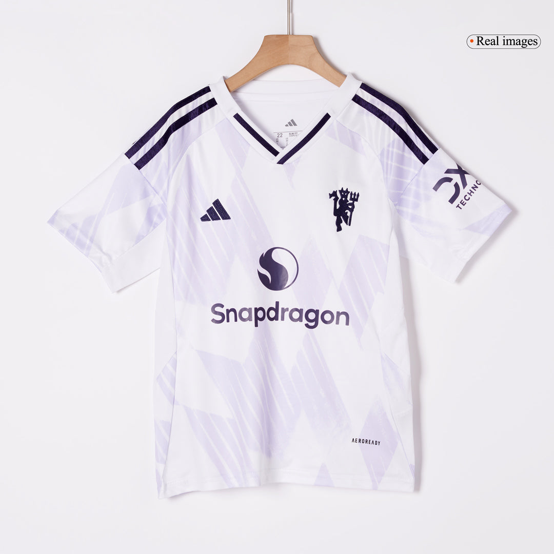 Manchester United Away Kids Soccer Jerseys Full Kit 2025/26