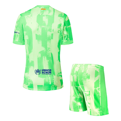 Barcelona Third Away Soccer Jersey Kit(Jersey+Shorts) 2024/25 - UCL (Spotify Logo Without Text)