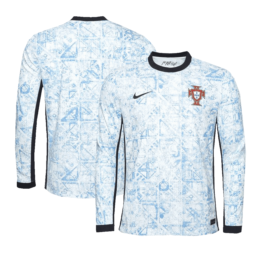 Camiseta de fútbol de manga larga auténtica de Portugal para la Eurocopa 2024