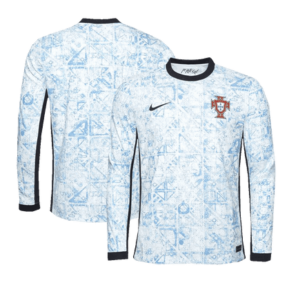 Camiseta de fútbol de manga larga auténtica de Portugal para la Eurocopa 2024