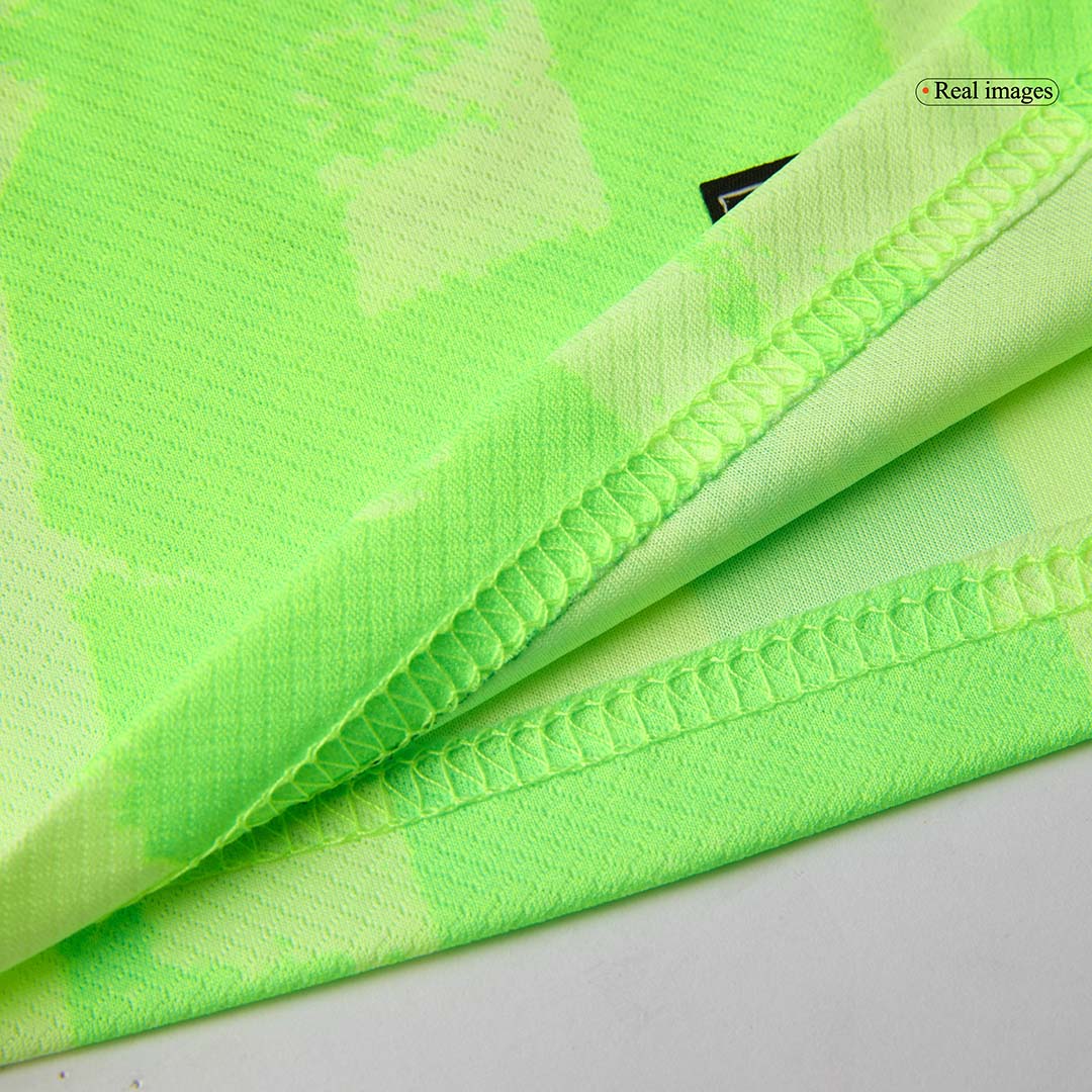 Barcelona 3rd Kids Away nogometna majica (majica, kratke hla?e in nogavice) 2024/25 zelena - UCL (logotip Spotify brez besedila)